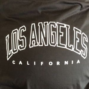 Los Angeles Ladies XL Black & White Tee 95% polyester, 5% elastin Excellent